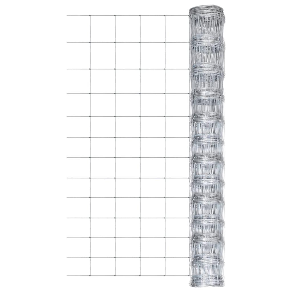 Havehegn 50 m 150 cm galvaniseret stål sølvfarvet