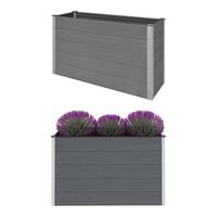 Forhøjet plantekasse 150x50x91 cm grå WPC