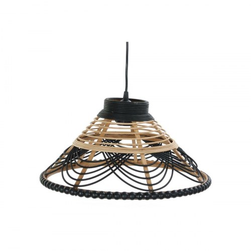 Loftslampe i spanskrør, to-farvet, E27, 50 W - 41 × 41 × 21 cm
