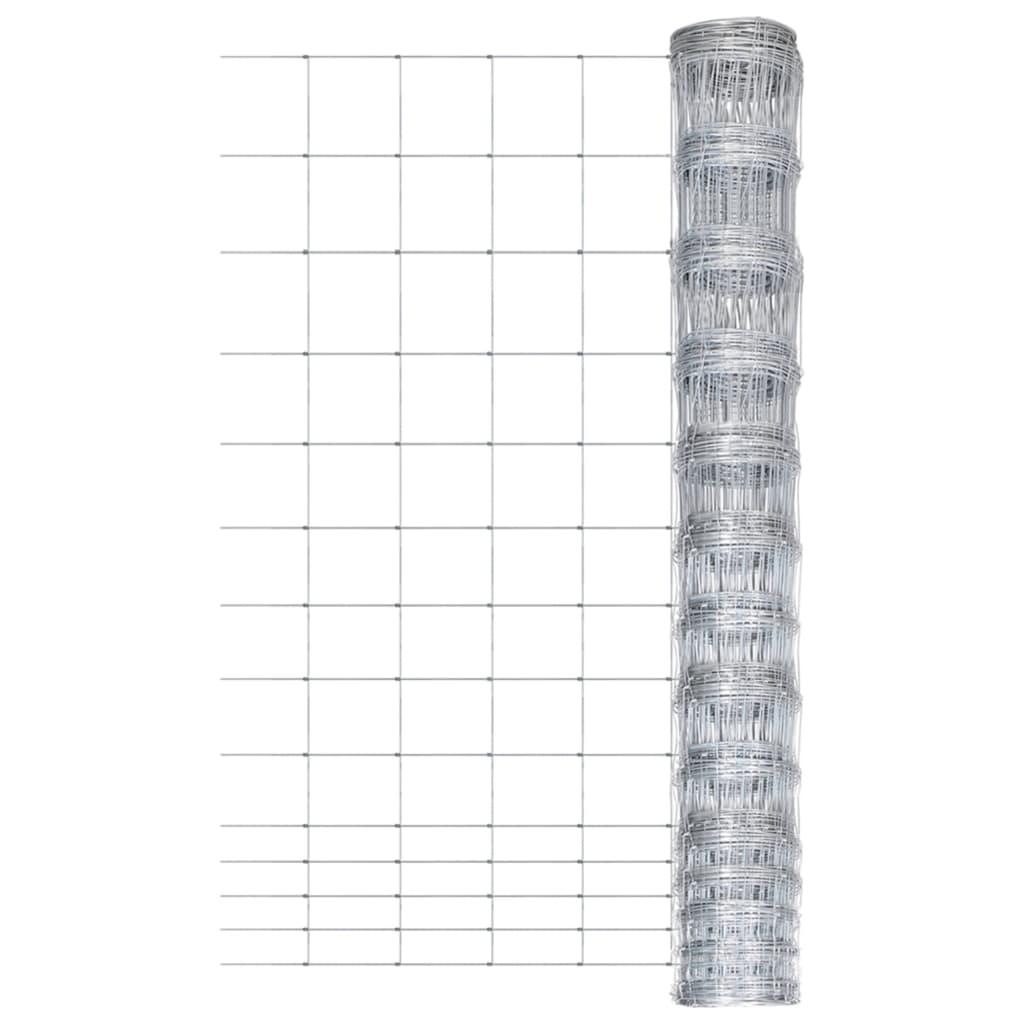 Havehegn 50 m 150 cm galvaniseret stål sølvfarvet