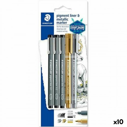 Staedtler Design Journey - sæt med finelinere og metallic tuscher (10 stk.)