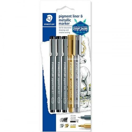 Staedtler Design Journey - sæt med finelinere og metallic tuscher (10 stk.)