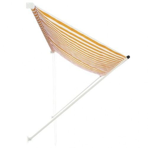 Foldemarkise 350 x 150 cm gul og hvid