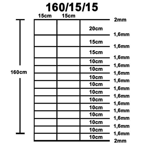 Havehegn 50x1,6 m galvaniseret stål sølvfarvet