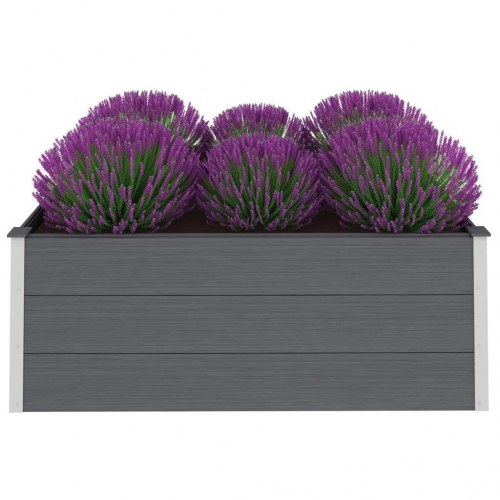Forhøjet plantekasse 150 x 100 x 54 cm - grå
