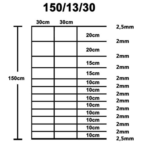 Havehegn 50x1,5 m galvaniseret stål sølvfarvet