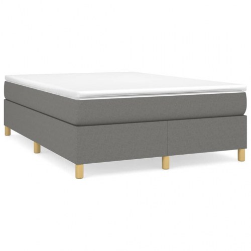 Boxspring sengeramme 140×190 cm - stof, mørkegrå