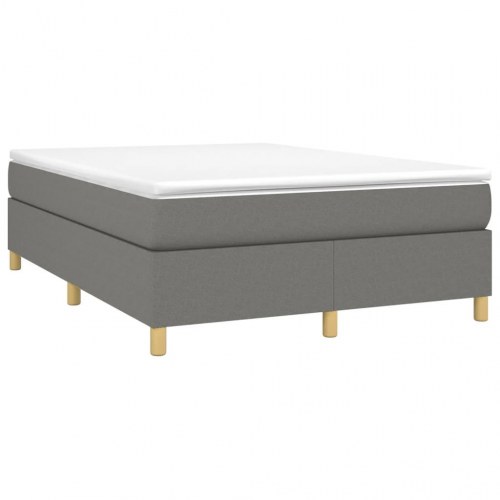 Boxspring sengeramme 140×190 cm - stof, mørkegrå