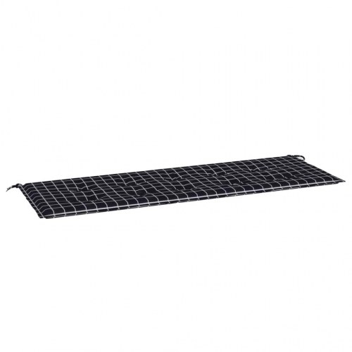 Hynde til havebænk 150×50×4 cm - oxfordstof, ternet sort