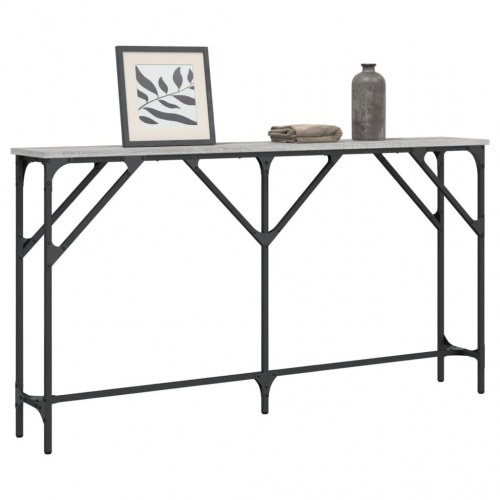 Konsolbord 140 x 23 x 75 cm - grå sonoma-eg