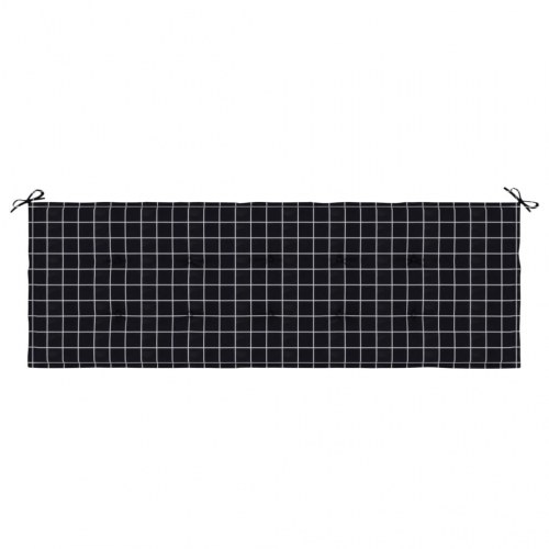 Hynde til havebænk 150×50×4 cm - oxfordstof, ternet sort