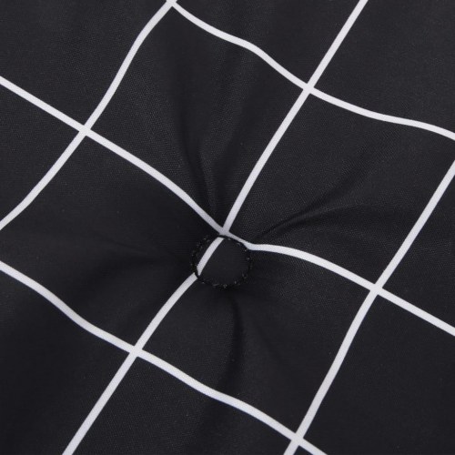 Hynde til havebænk 150×50×4 cm - oxfordstof, ternet sort