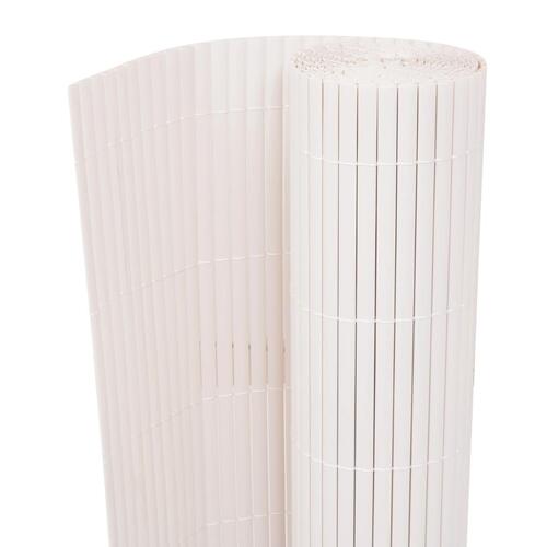 Dobbeltsidet havehegn 90 x 500 cm hvid