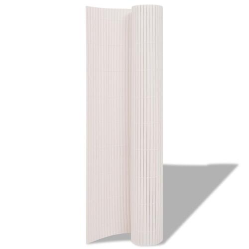 Dobbeltsidet havehegn 90 x 500 cm hvid
