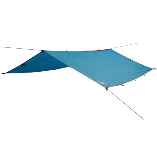Tarp 360 × 294 cm - vandafvisende campingpresenning, blå