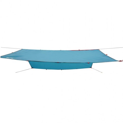 Tarp 360 × 294 cm - vandafvisende campingpresenning, blå