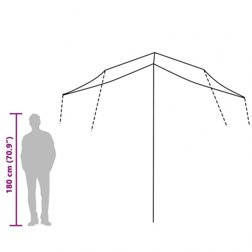 Tarp 360 × 294 cm - vandafvisende campingpresenning, blå
