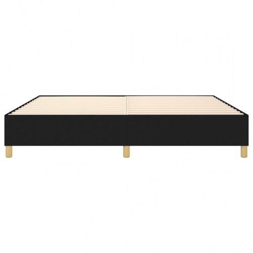 Boxspring sengeramme i stof - 140 x 190 cm, sort