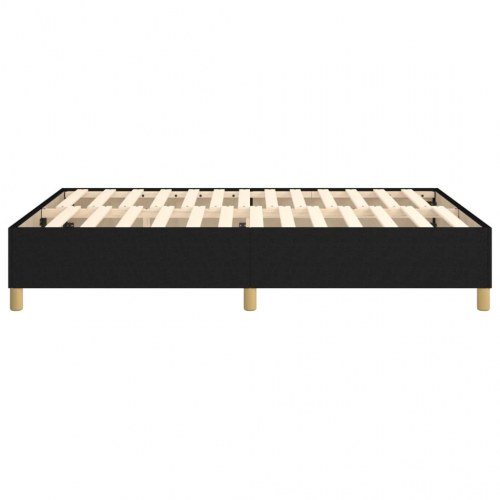 Boxspring sengeramme i stof - 140 x 190 cm, sort