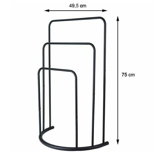 Bathroom Solutions fritstående håndklædestativ 49,5x75 cm metal sort