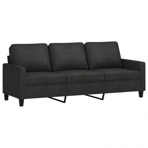 3-personers sofa i stof - 180 cm, sort