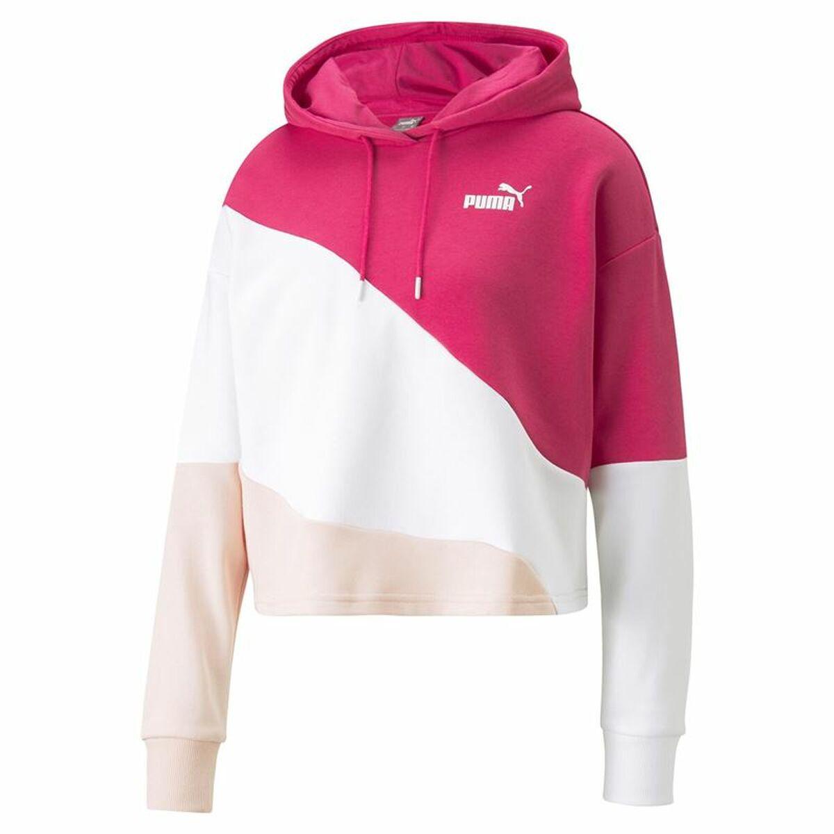 Hættetrøje til Kvinde Puma Power Cat Pink - S