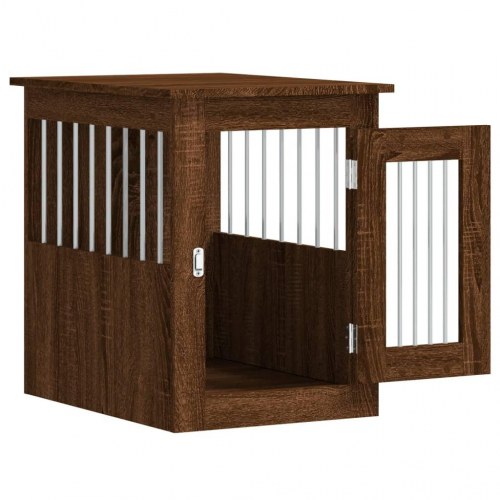 Hundebur/endebord i konstrueret træ - 45×62×59 cm, brun egetræsfarve