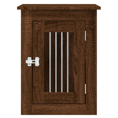 Hundebur/endebord i konstrueret træ - 45×62×59 cm, brun egetræsfarve