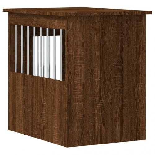 Hundebur/endebord i konstrueret træ - 45×62×59 cm, brun egetræsfarve