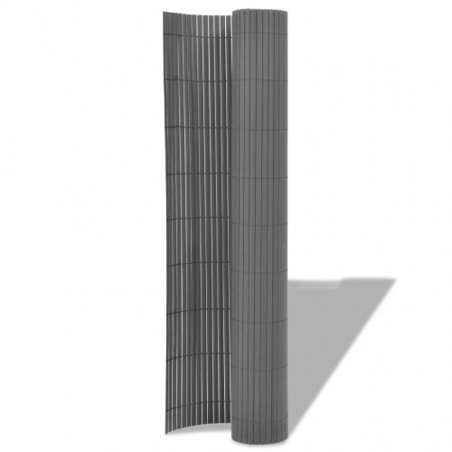 Dobbeltsidet havehegn i PVC 150 x 500 cm grå