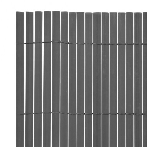 Dobbeltsidet havehegn i PVC 150 x 500 cm grå