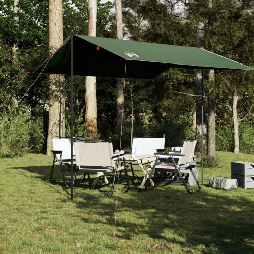 Tarp 300 × 294 cm - vandafvisende campingpresenning, grøn