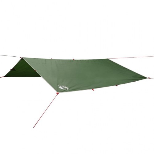 Tarp 300 × 294 cm - vandafvisende campingpresenning, grøn