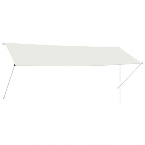 Foldemarkise 350 × 150 cm - cremefarvet, til terrasse og altan