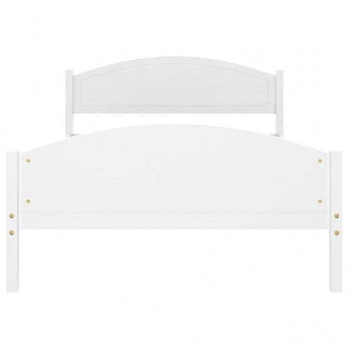 Sengeramme uden madras massivt fyrretræ 120x200 cm hvid