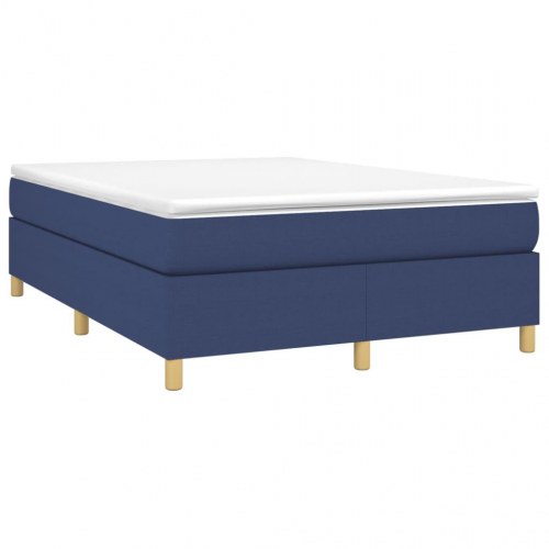 Boxspring sengeramme 140x190 cm - stof, blå
