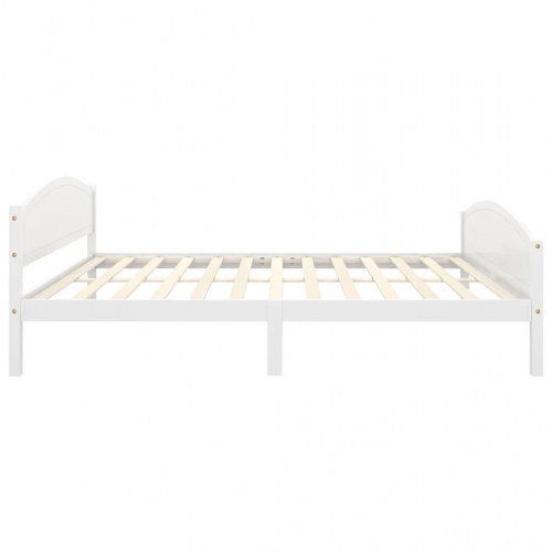 Sengestel 140x200 cm massivt fyrretræ hvid