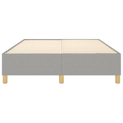 Boxspring sengeramme 140x200 cm - stof, lysegrå