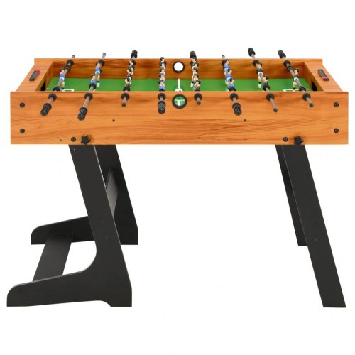 Foldbart bordfodboldbord 121 × 61 × 80 cm - lysebrun