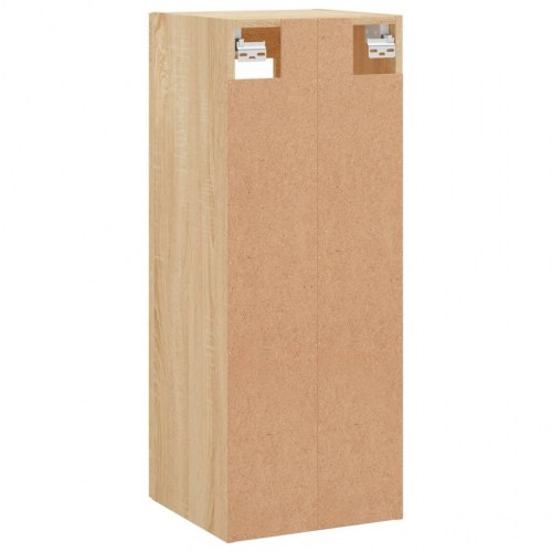 Vægskab 34,5×34×90 cm i sonoma-eg - glasdør og hylder