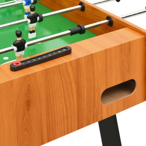 Foldbart bordfodboldbord 121 × 61 × 80 cm - lysebrun