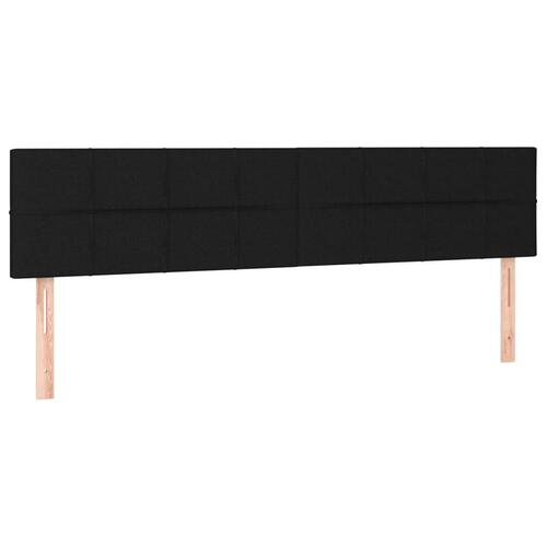 Kontinentalseng med madras 140x200 cm fløjl sort