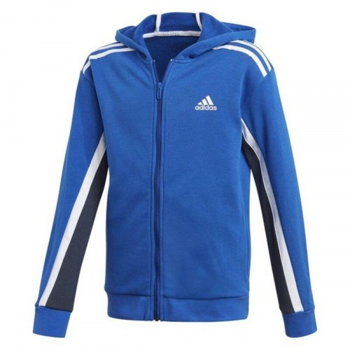 Hættetrøje til Børn Adidas B BOLD FZ HD - Blå - M