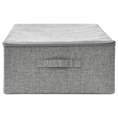 Opbevaringskasse 70x40x18 cm stof grå
