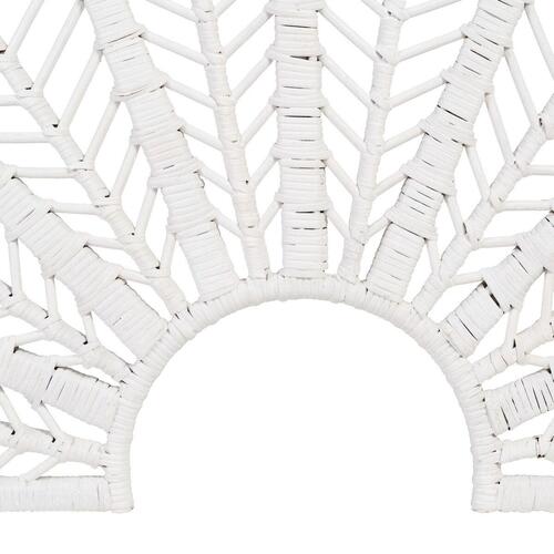 Sengegavl 160 x 3 x 87 cm Hvid Rattan