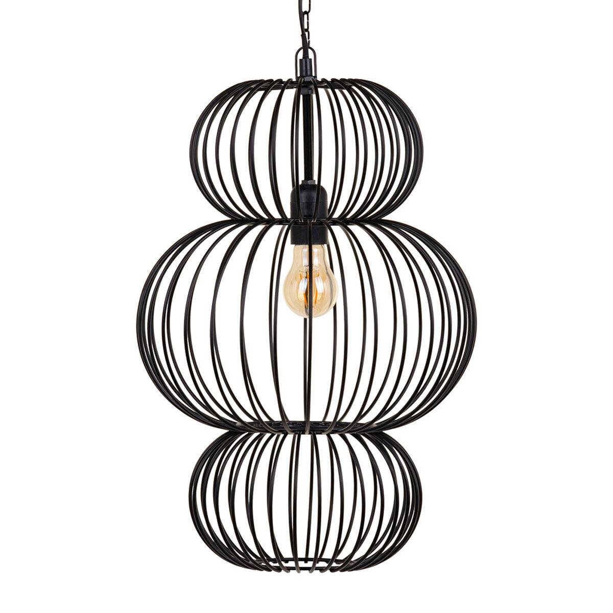 Loftslampe 34 X 34 X 51 Cm Sort Jern Ø 34 Cm