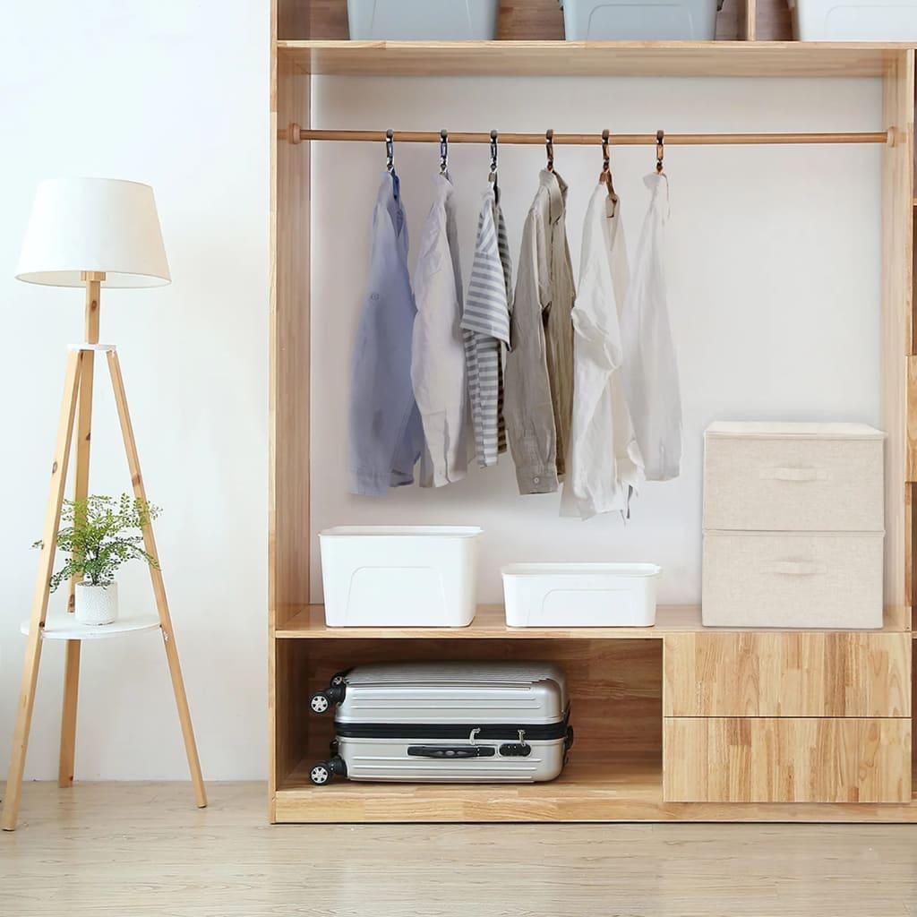 Opbevaringskasser 2 stk. 43x34x23 cm stof cremefarvet