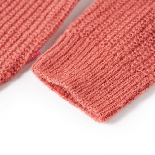 Børnesweater strikket lyserød str. 140