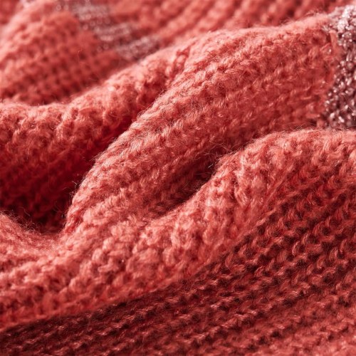 Børnesweater strikket lyserød str. 140