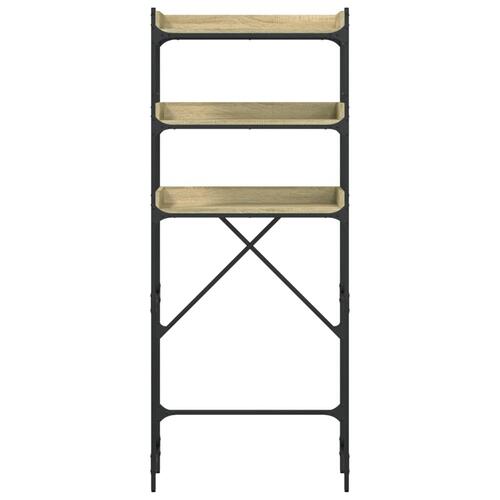 Vaskemaskineskab 67x25x163 cm konstrueret træ sonoma-eg